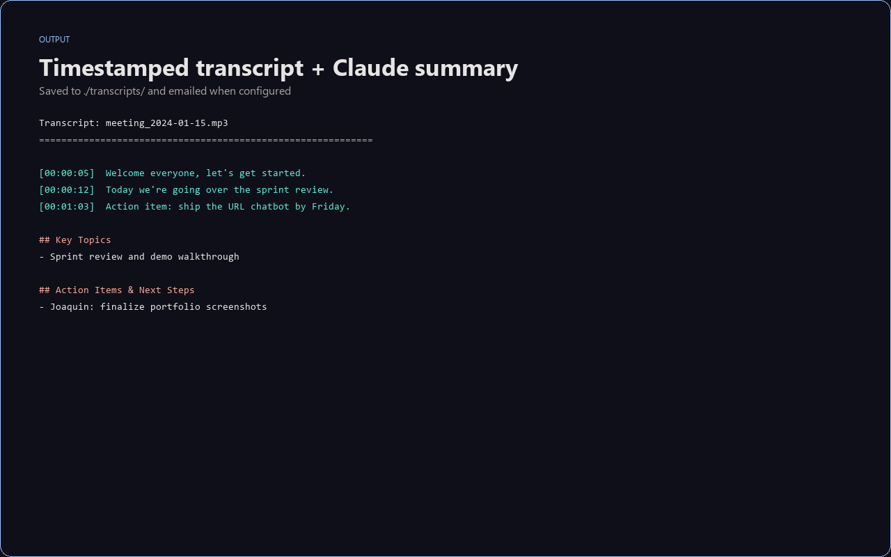 Transcriber screenshot 4